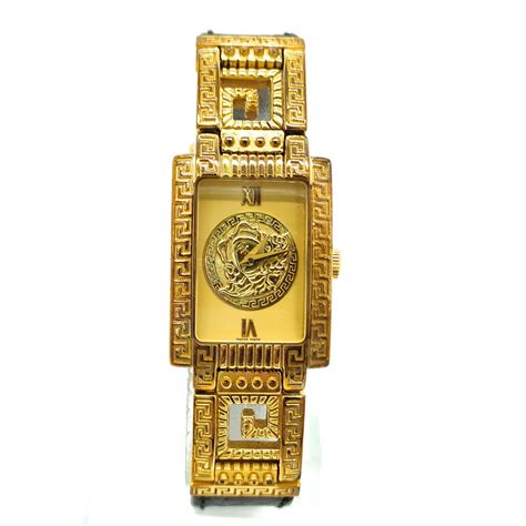 battery versace 7009017|Versace Watch 7009017 20mm Women's Gold X Black 1920407.